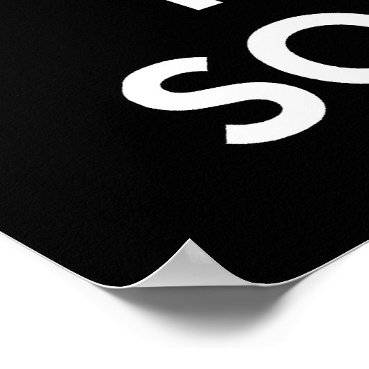 Keep Calm and Play Soccer print or poster ポスター (角)