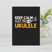 Keep Calm And Play The Ukulele Instrument Uke Gift 招待状 (スタンド正面)