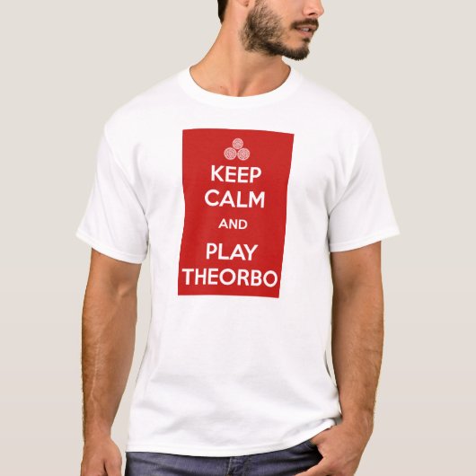 Keep calm and play theorbo tシャツ (正面)