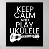 Keep Calm and Play Ukulele for Music Lover ポスター (正面)