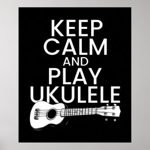 Keep Calm and Play Ukulele for Music Lover ポスター