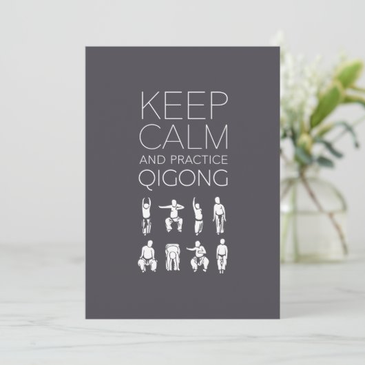Keep Calm and Practice Qigong カード (スタンド正面)