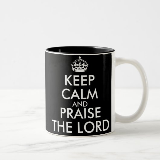 KEEP CALM AND PRAISE THE LORD ツートーンマグカップ (右)