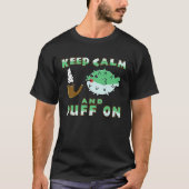 Keep Calm And Puff On Puffer Fish Pipe Smoking Tシャツ (正面)