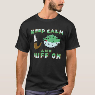 Keep Calm And Puff On Puffer Fish Pipe Smoking Tシャツ