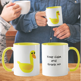 Keep Calm and Quack On - ダックユーモア マグカップ