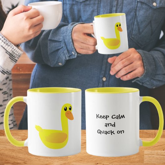 Keep Calm and Quack On - ダックユーモア マグカップ