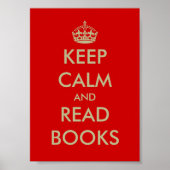 Keep calm and read books ポスター (正面)