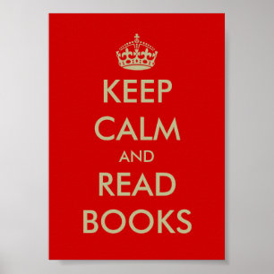 Keep calm and read books ポスター