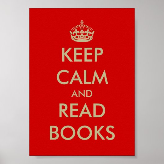 Keep calm and read books ポスター (正面)