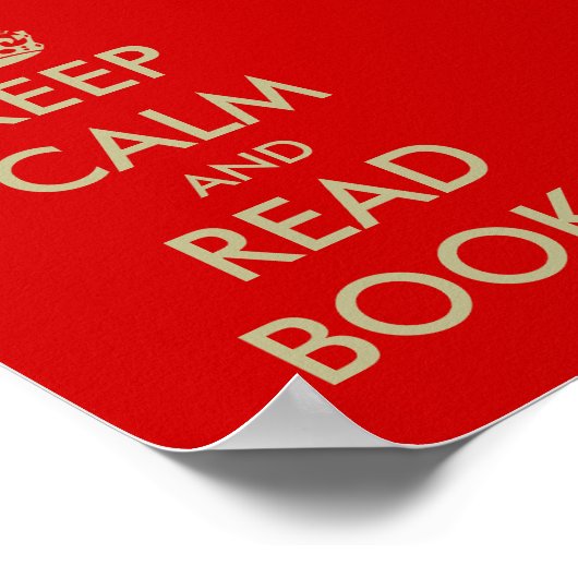 Keep calm and read books ポスター (角)