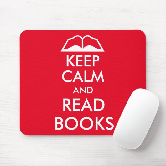 Keep calm and read books マウスパッド (マウス)