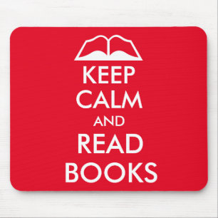 Keep calm and read books マウスパッド