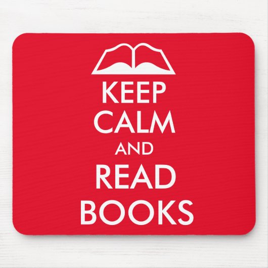 Keep calm and read books マウスパッド (正面)