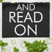 KEEP CALM AND READ ON キッチンタオル (折り畳み)