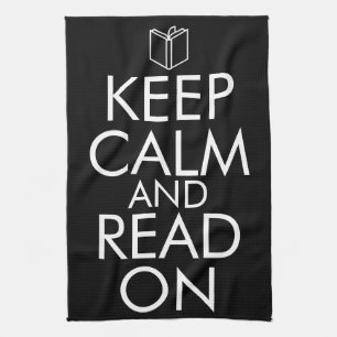 KEEP CALM AND READ ON キッチンタオル