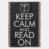 KEEP CALM AND READ ON スローブランケット (正面縦)