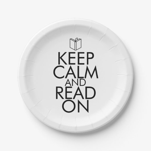 KEEP CALM AND READ ON ペーパープレート (正面)