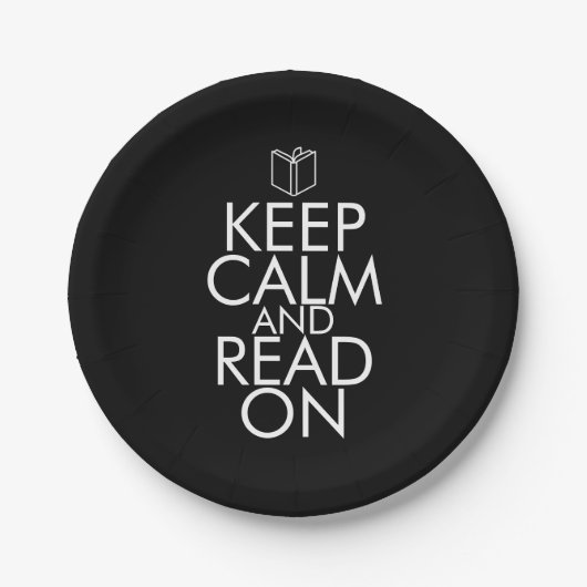 KEEP CALM AND READ ON ペーパープレート (正面)