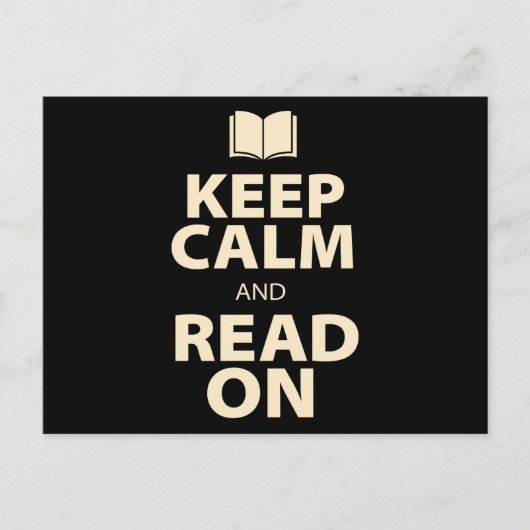 Keep Calm and Read On Book ポストカード (正面)