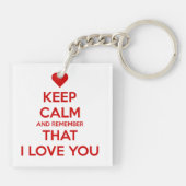 Keep Calm and Remember that I love you キーホルダー (裏面)