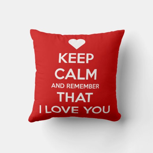 Keep Calm and Remember that I love you クッション (裏面)