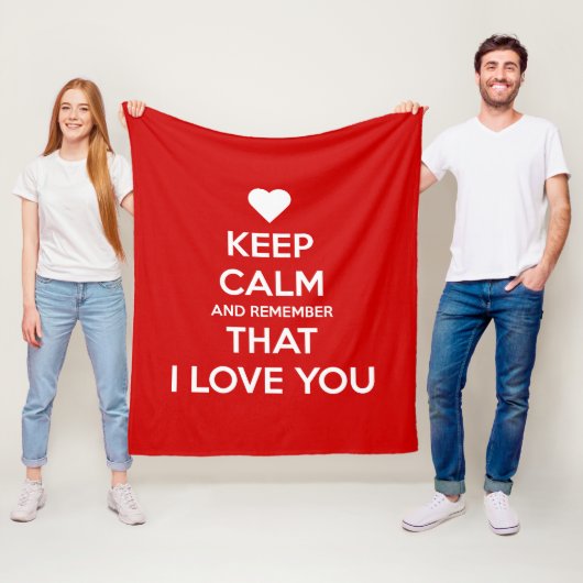 Keep Calm and Remember that I love you フリースブランケット (インサイチュ)