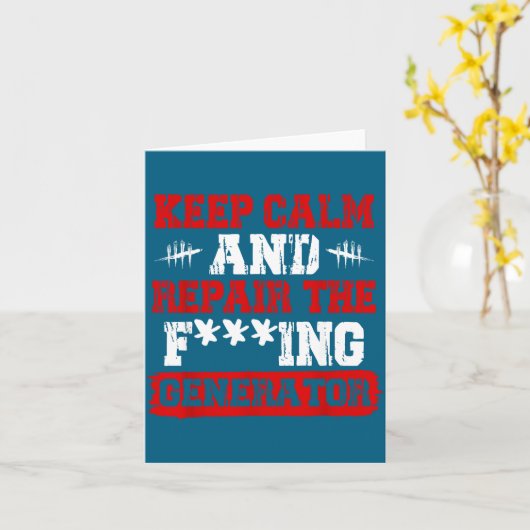 Keep Calm And Repair The Generator Video Game  カード (黄色い花)