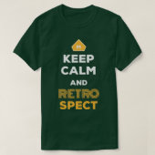 Keep Calm And Retrospect Retro Agile Scrum Master  Tシャツ (デザイン正面)