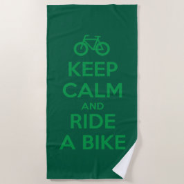 Keep Calm and Ride a Bike ビーチタオル