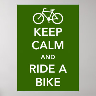 Keep Calm and Ride a Bike Poster ポスター