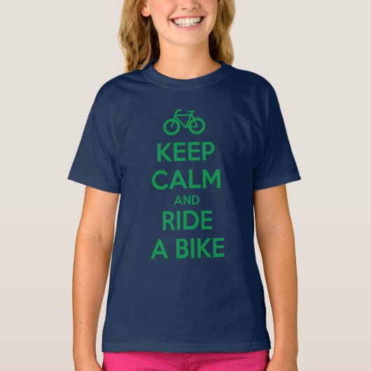 Keep Calm and Ride a Bike Tシャツ (正面)