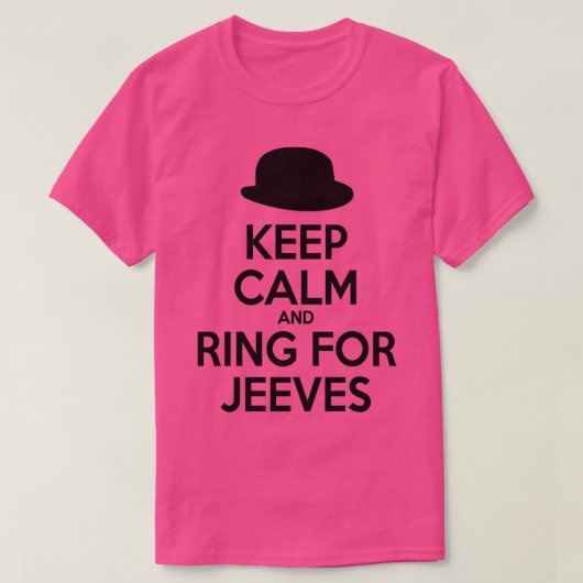 Keep Calm and Ring for Jeeves Tシャツ (デザイン正面)