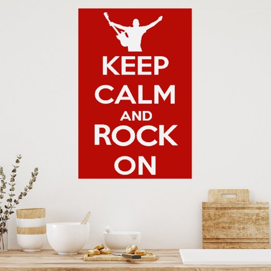 Keep Calm and Rock On ポスター (キッチン)