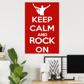 Keep Calm and Rock On ポスター (ホームオフィス)