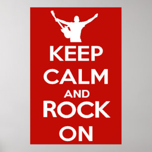 Keep Calm and Rock On ポスター