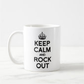 KEEP CALM AND ROCK OUT.png コーヒーマグカップ (左)