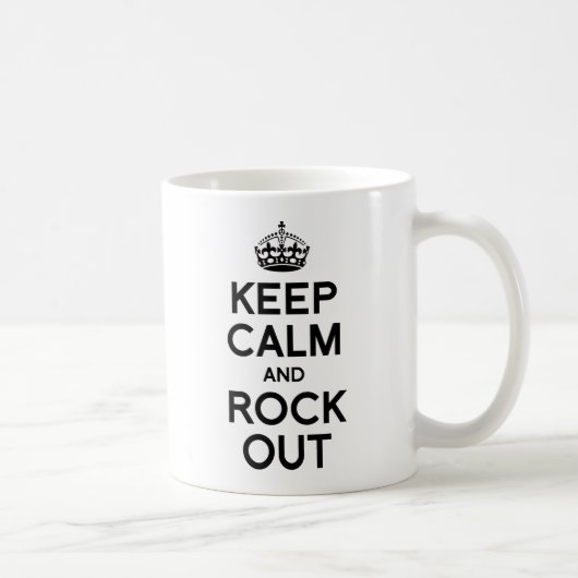 KEEP CALM AND ROCK OUT.png コーヒーマグカップ (右)