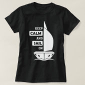 Keep calm and sail on tシャツ (デザイン正面)
