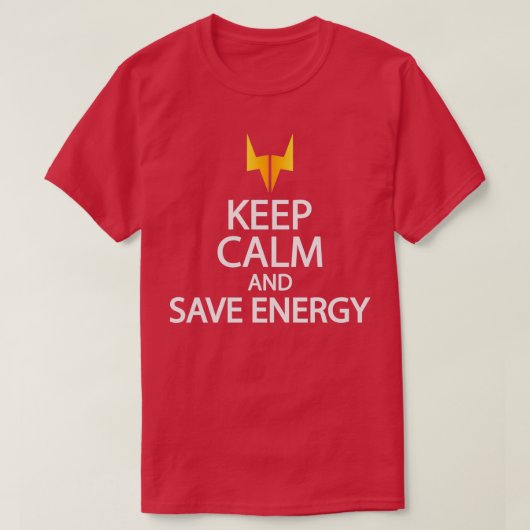 keep calm and save energy tシャツ (デザイン正面)