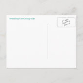 Keep Calm and Save the Date Blue 案内ポストカード (裏面)