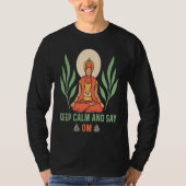 Keep Calm and Say OM Yoga  1 Tシャツ (正面)