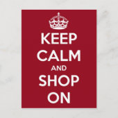 Keep Calm and Shop On ポストカード (正面)
