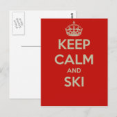 Keep Calm and Ski - ポストカード (正面/裏面)