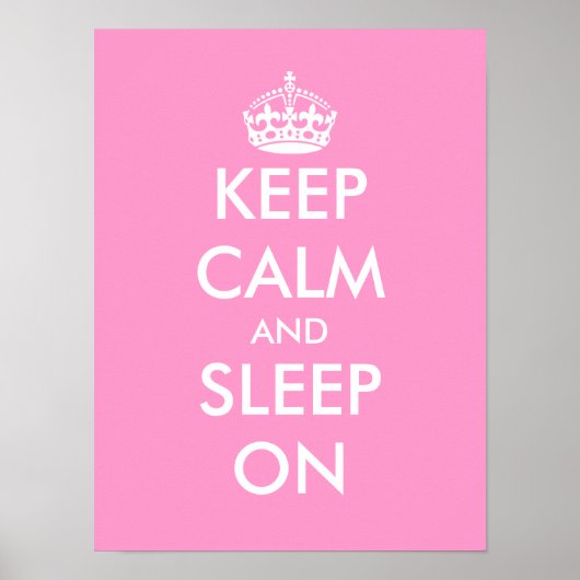 Keep calm and sleep on | ベビー・保育室ポスター ポスター (正面)