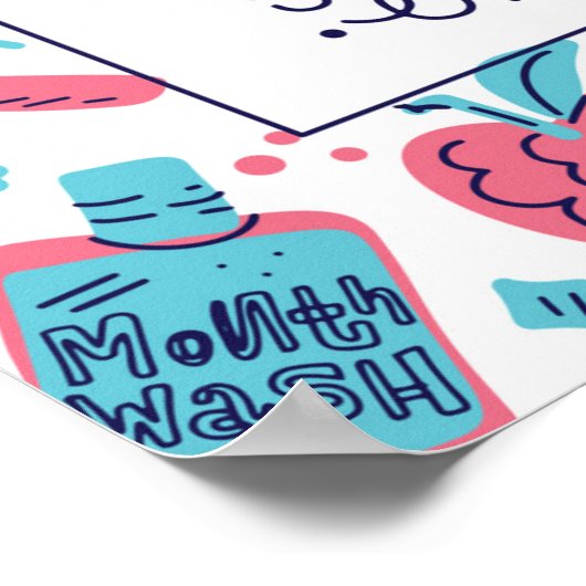 Keep Calm And Smile On | Cute Phrase ポスター (角)