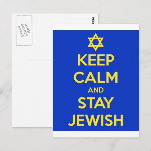 Keep Calm and Stay Jewish ポストカード (正面/裏面)