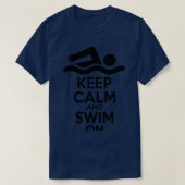 keep calm and swim on tシャツ (デザイン正面)