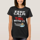 Keep Calm and Tiel with it Parrot Cockatiel Tシャツ (正面)