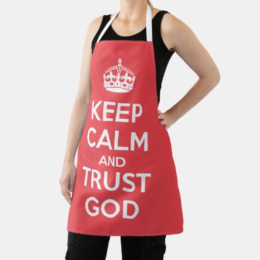 Keep Calm and Trust God エプロン (インサイチュ)